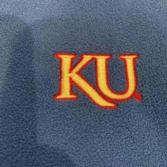 Kansas Jayhawks Adidas ClimaWarm 1/4 Zip Fleece pullover size XL color Blue - Picture 2 of 5